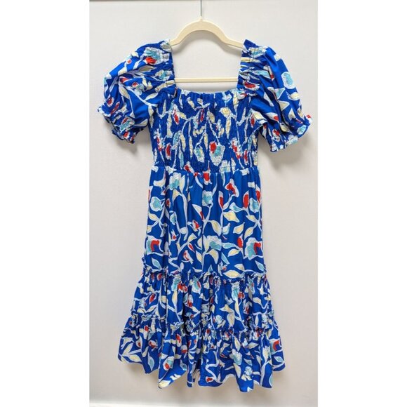 Blue Floral Off-The-Shoulder Maxi Dress - Picture 1 of 2